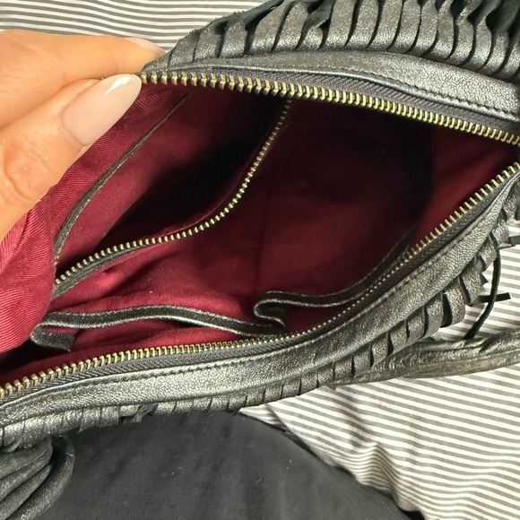 Fringed Black and silver Women's Bag - Picture 5 of 7